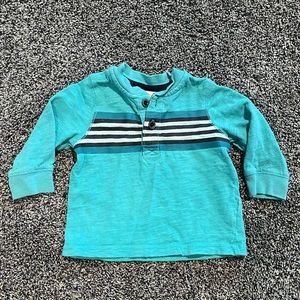 Striped Button Henley shirt